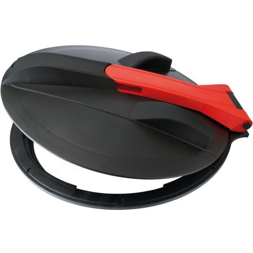 Крышка для баков D355 мм черная с красным клапаном