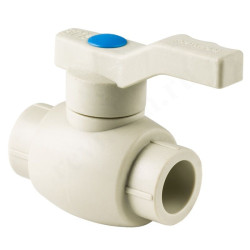 Кран шаровой пайка DN25, PN25, RTP, полипропилен, с рычагом