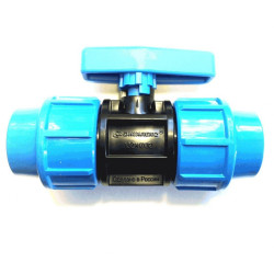 Кран шаровой обжим DN20, PN16, Джилекс, полипропилен, с рычагом