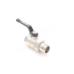 Кран шаровой резьб. 3/4", PN30, Bugatti NEW JERSEY 920, латунь, вн.р. - нар.р. с амер., с рычагом