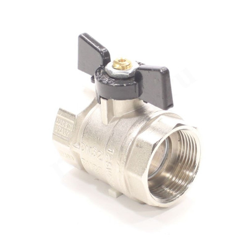 Кран шаровой резьб. 1 1/4", PN20, Bugatti ARIZONA 602, латунь, вн.р.- вн.р., с бабочкой