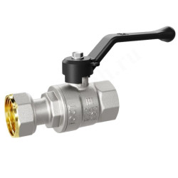 Кран шаровой резьб. 3/4", PN40, LD Pride, латунь Н/П, вн.р. с нак. гайкой - вн.р., с рычагом