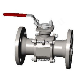 Кран шаровой фланц. DN100, PN16, Tecofi BS6260, сталь нержавеющая, с рычагом