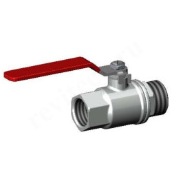 Кран шаровой резьб. 3/8", PN20, Tecofi BS1652, латунь, вн.р.- нар.р., с рычагом