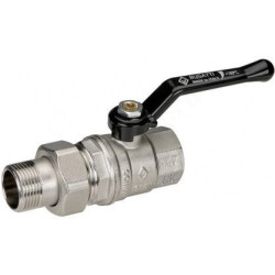 Кран шаровой резьб. 3/4", PN40, Bugatti OREGON 320, латунь, вн.р. - нар.р. с амер., с рычагом