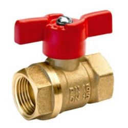 Кран шаровой резьб. 3/4", PN25, БАЗ 11Б27П1 А30/1, латунь, вн.р.- вн.р., с бабочкой