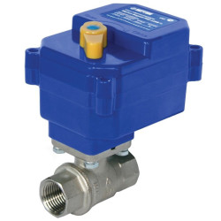 Кран шаровой резьб. 1/2", PN40, Neptun Bugatti Pro, латунь, вн.р.- вн.р., электропривод 220В