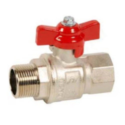 Кран шаровой резьб. 3/8", PN40, Tecofi BS1165 MFP, латунь, вн.р.- нар.р., с рычагом