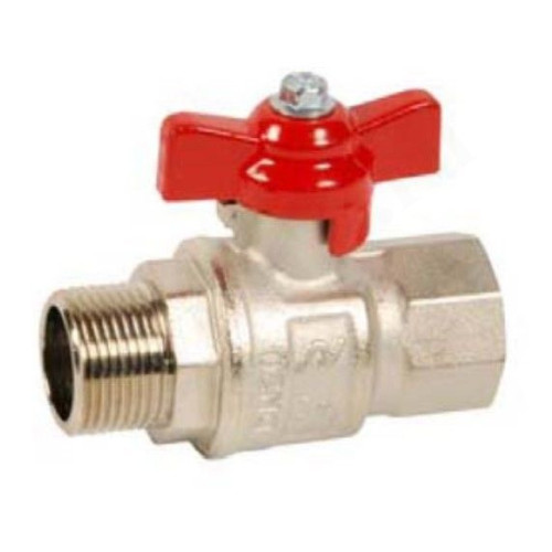 Кран шаровой резьб. 3/8", PN40, Tecofi BS1165 MFP, латунь, вн.р.- нар.р., с рычагом