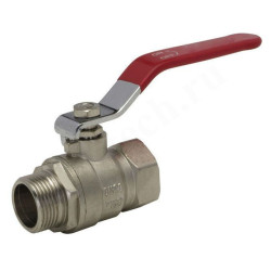 Кран шаровой резьб. 1/4", PN40, Tecofi BS1165 MFL, латунь, вн.р.- нар.р., с рычагом