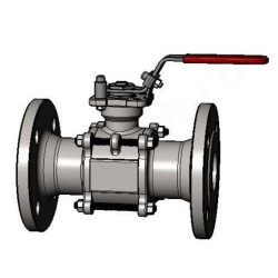 Кран шаровой фланц. DN25, PN40, Tecofi BS5260, сталь, с рычагом