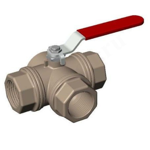 Кран шаровой резьб. 1/2", PN16, Tecofi BS1167, латунь, вн.р.- вн.р., с рычагом, угловой, T-образный