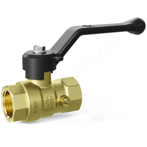 Кран шаровой для манометра резьб. 1/2", PN40, LD Pride, латунь Н/П, вн.р.- вн.р., с рычагом