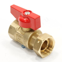 Кран шаровой резьб. 3/4", PN25, Meibes, латунь, вн.р. с нак. гайкой - вн.р., с бабочкой