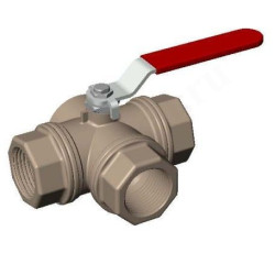 Кран шаровой резьб. 3/8", PN16, Tecofi BS1167, латунь, вн.р.- вн.р., с рычагом, угловой, T-образный