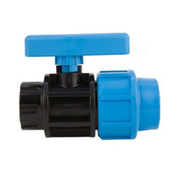 Кран шаровой обжим-резьб. DN20 - 1/2", PN16, Джилекс М, полипропилен, вн.р., с рычагом