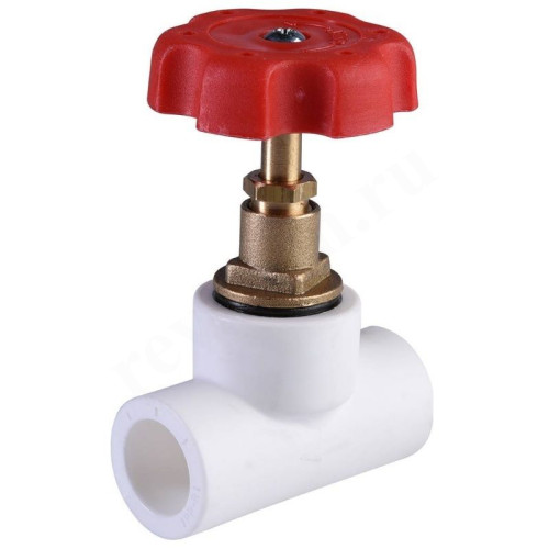 Вентиль пайка DN32, PN25, RTP, полипропилен, барашек