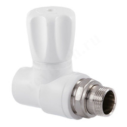 Вентиль пайка-резьб. DN20 - 1/2", PN25, RTP, полипропилен, барашек