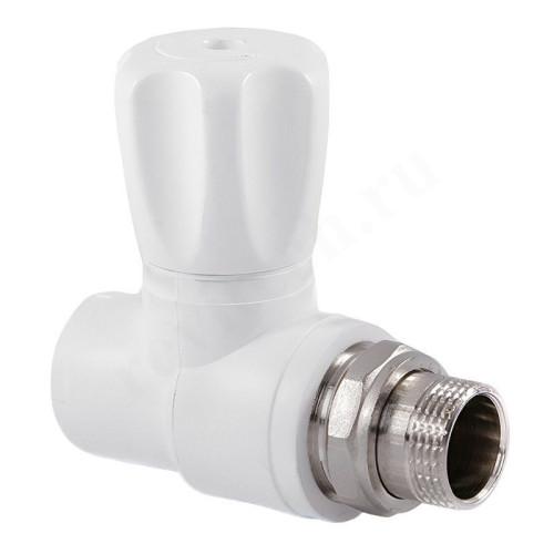 Вентиль пайка-резьб. DN20 - 1/2", PN25, RTP, полипропилен, барашек