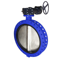 Затвор дисковый межфланц. DN400, PN10, Tecofi VPE4509 08, чугун, редуктор со штурвалом