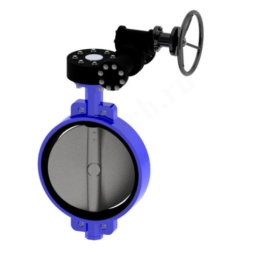 Затвор дисковый межфланц. DN350, PN16, Tecofi VPE4449 08, чугун, редуктор со штурвалом