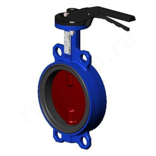 Затвор дисковый межфланц. DN65, PN16, Tecofi VPI4448 02, чугун, с рычагом