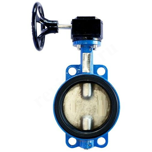 Затвор дисковый межфланц. DN150, PN16, Tecofi VPI TECFLY 4449-08, чугун, редуктор со штурвалом