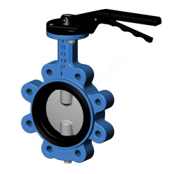 Затвор дисковый межфланц. DN300, PN16, Tecofi VPI4649 02, чугун, с рычагом