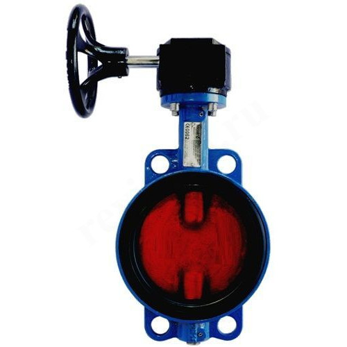 Затвор дисковый межфланц. DN40, PN16, Tecofi VPI TECFLY 4448-08, чугун, редуктор со штурвалом