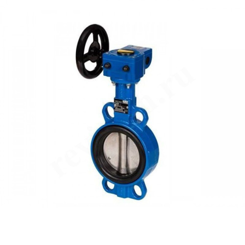 Затвор дисковый межфланц. DN100, PN16, Ридан ЗДМ, чугун, редуктор со штурвалом