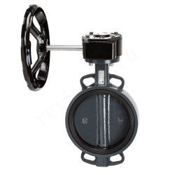 Затвор дисковый межфланц. DN400, PN16, Ридан ЗДМ, чугун, редуктор со штурвалом