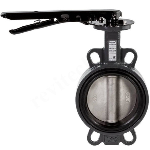 Затвор дисковый межфланц. DN65, PN16, Ридан ЗДМ, чугун, с рычагом