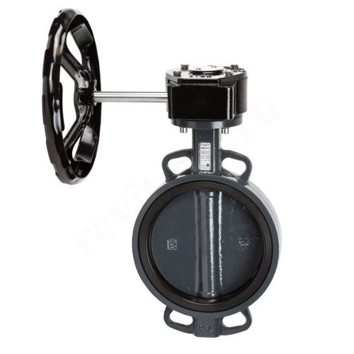 Затвор дисковый межфланц. DN125, PN16, Ридан ЗДМ, чугун, редуктор со штурвалом