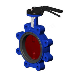 Затвор дисковый межфланц. DN300, PN16, Tecofi VPI4648 02, чугун, с рычагом