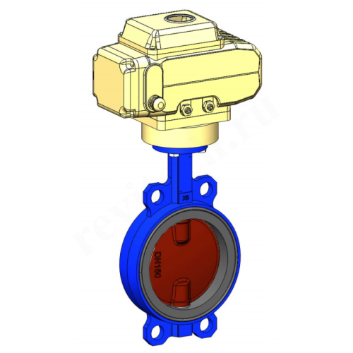 Затвор дисковый межфланц. DN200, PN16, Tecofi VPI4448 N24, чугун, электропривод 230В