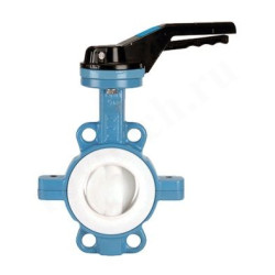 Затвор дисковый межфланц. DN80, PN16, Tecofi VP4649 02, чугун, с рычагом