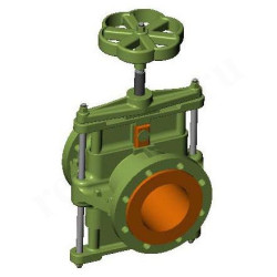 Задвижка шланговая фланц. DN200, PN3, Tecofi VM3200 00, чугун, барашек