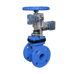 Задвижка клиновая фланц. DN200, PN16, Tecofi VOC4241C2C 00, чугун, штурвал, с мех.конц.датчиками