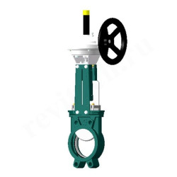 Задвижка шиберная межфланц. DN700, PN2, Tecofi VG3400 08, чугун, редуктор со штурвалом