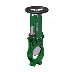 Задвижка шиберная межфланц. DN350, PN7, Tecofi VGB3400N 001, чугун, штурвал