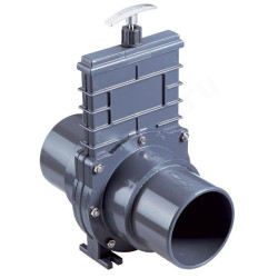 Задвижка шиберная склеивание DN100, PN25, Grundfos Multilift , ПВХ, с рычагом