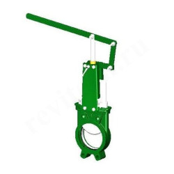 Задвижка шиберная межфланц. DN100, PN10, Tecofi VG3400 02, чугун, с рычагом