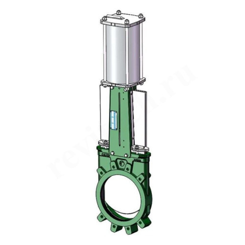 Задвижка шиберная межфланц. DN100, PN10, Tecofi VGB3400N 03, чугун, пневмопривод