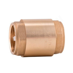 Клапан обратный осевой резьб. 1 1/4", PN10, General Fittings 7Y00 R7, латунь, затвор-пластик