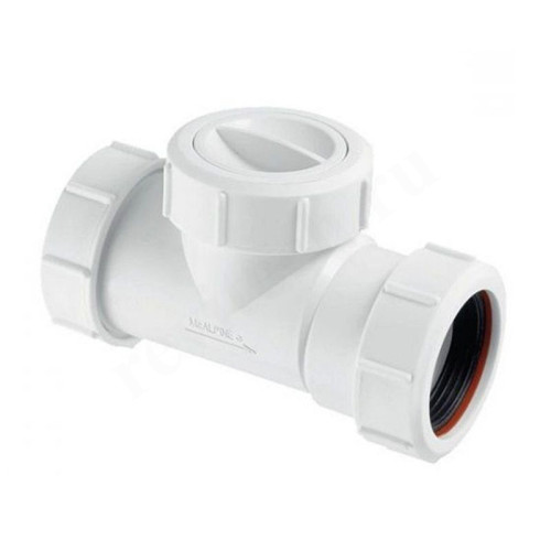 Клапан обратный поворотный обжим DN32, PN1, McAlpine, полипропилен, затвор-пластик