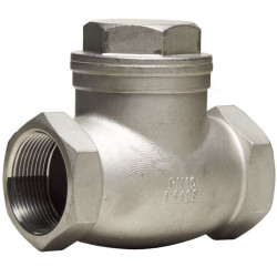 Клапан обратный поворотный резьб. 1 1/4", PN16, ADL ГРАНЛОК CVT16, сталь нержавеющая, затвор-сталь н