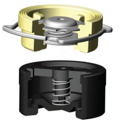 Клапан обратный осевой межфланц. DN40, PN16, Tecofi CA7441, латунь, затвор-сталь нержавеющая