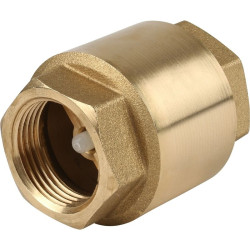 Клапан обратный осевой резьб. 1 1/4", PN10, ITAP YORK, латунь, затвор-нейлон