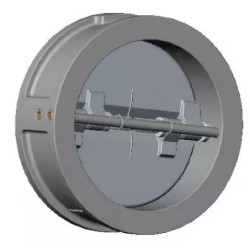 Клапан обратный двустворчатый межфланц. DN150, PN16, Tecofi CB6442, сталь нержавеющая, затвор-сталь