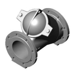 Клапан обратный шаровой фланц. DN100, PN16, Tecofi CBL6240, сталь нержавеющая, затвор-алюминий